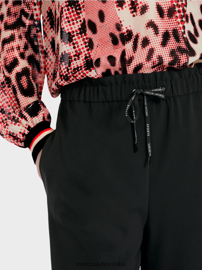 crno Marc Cain 7/8 široke hlače willmar odjeća 4D66P4539