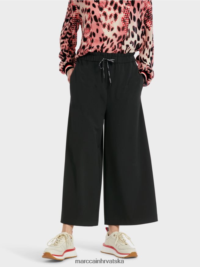 crno Marc Cain 7/8 široke hlače willmar odjeća 4D66P4539