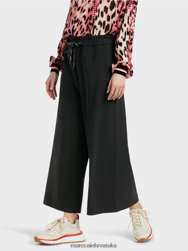 crno Marc Cain 7/8 široke hlače willmar odjeća 4D66P4539