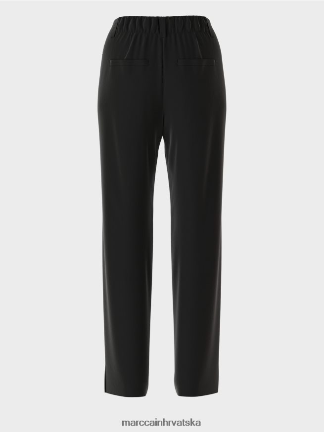 crno Marc Cain elegantne široke hlače odjeća 4D66P4718