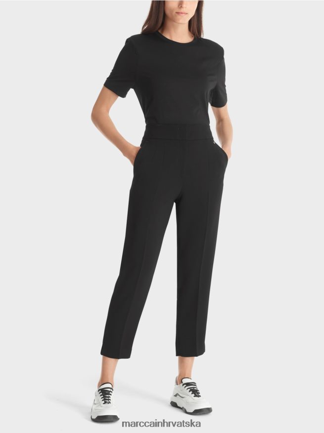 crno Marc Cain ferol hlače ženstvenog kroja odjeća 4D66P4576