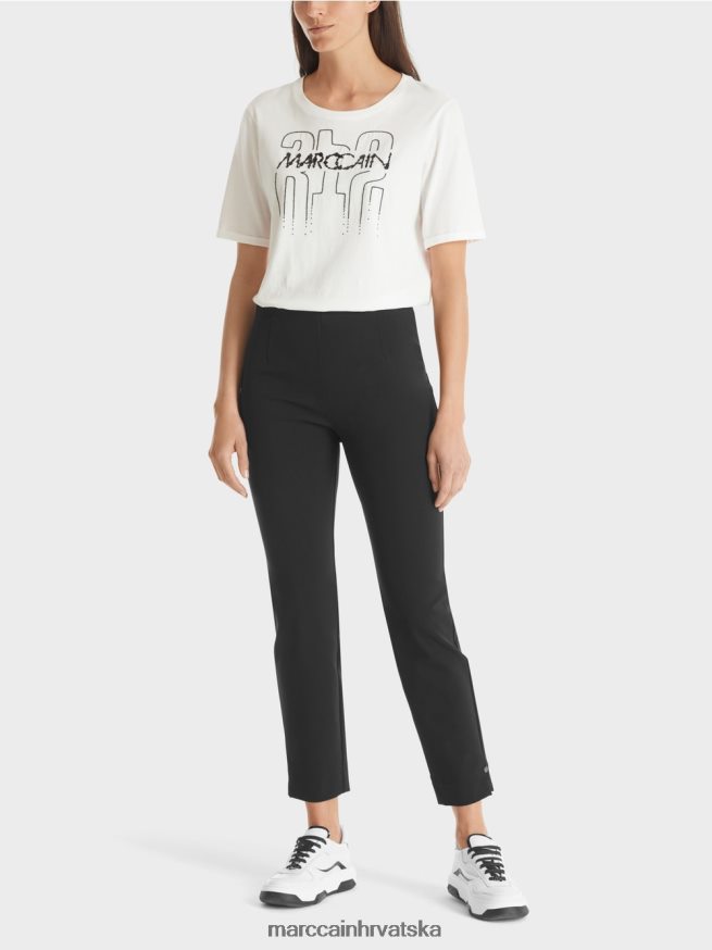 crno Marc Cain hlače od rastezljive tkanine sofia odjeća 4D66P4563