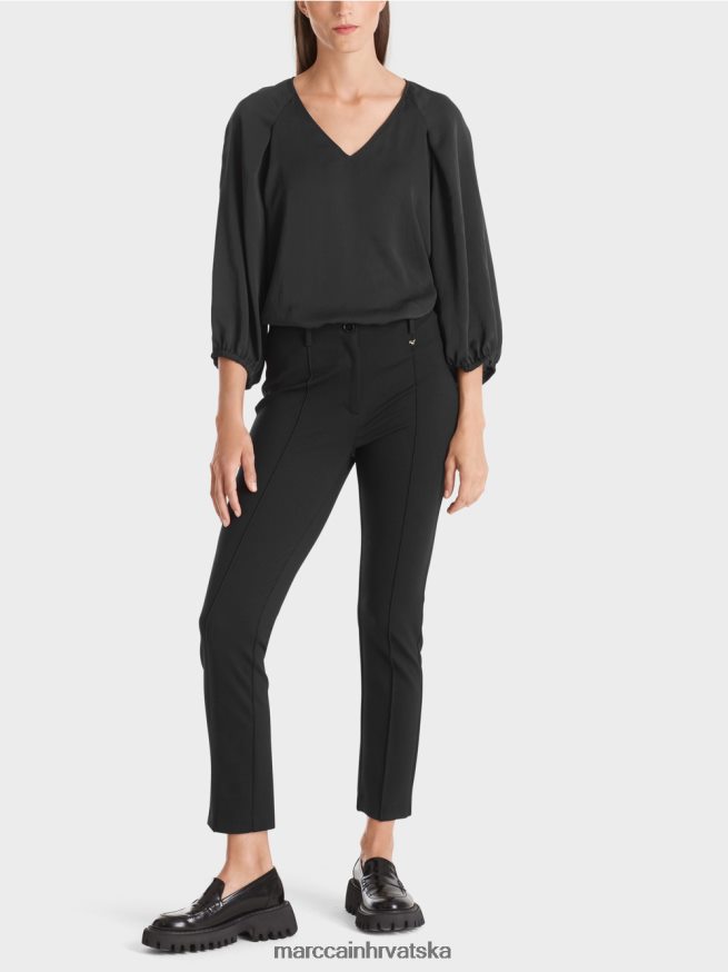 crno Marc Cain rastezljive hlače regularnog struka sydney odjeća 4D66P4591