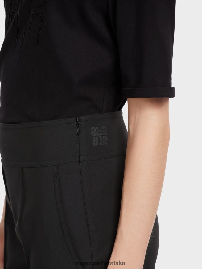 crno Marc Cain slivene hlače s patentnim zatvaračem sa strane odjeća 4D66P4540