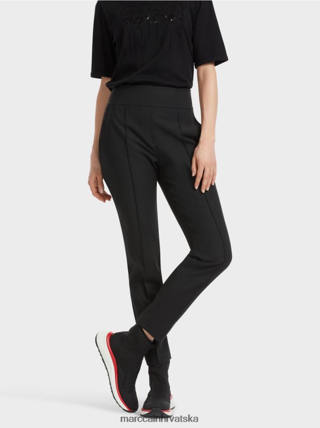 crno Marc Cain slivene hlače s patentnim zatvaračem sa strane odjeća 4D66P4540