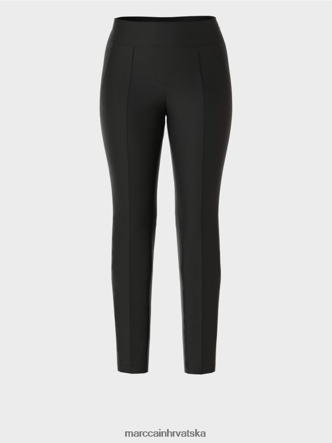 crno Marc Cain slivene hlače s patentnim zatvaračem sa strane odjeća 4D66P4540