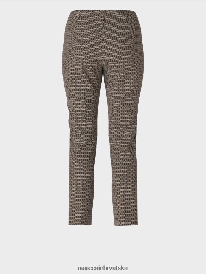 crno Marc Cain sydney hlače s grafičkim uzorkom odjeća 4D66P4725