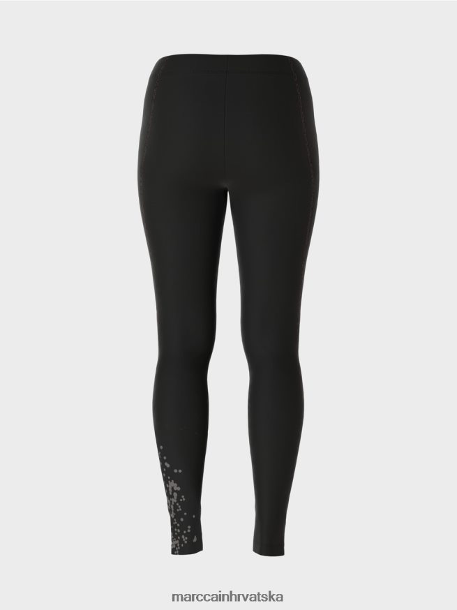 crno Marc Cain tajice s ukrasnim šavovima odjeća 4D66P4532