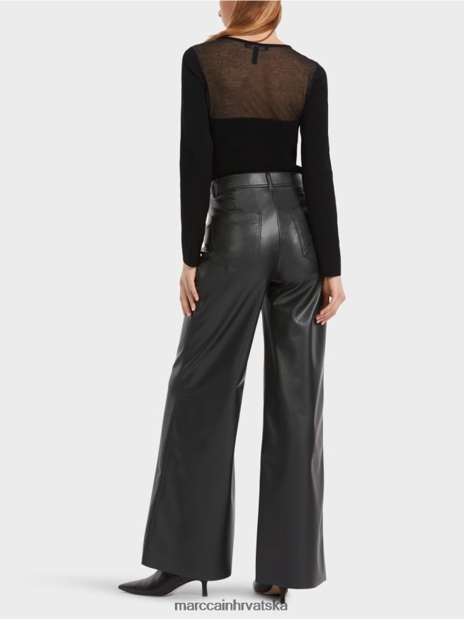 crno Marc Cain warri hlače ženstvenog kroja odjeća 4D66P4528