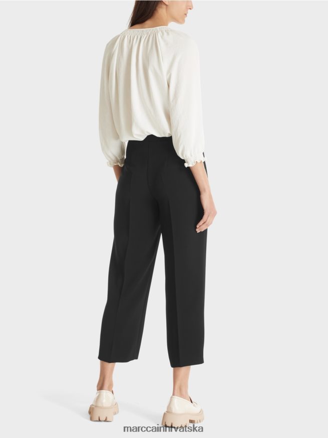 crno Marc Cain wellington hlače širokih nogavica odjeća 4D66P4565