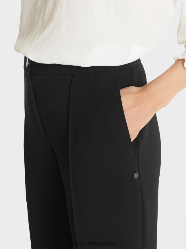 crno Marc Cain wellington hlače širokih nogavica odjeća 4D66P4565