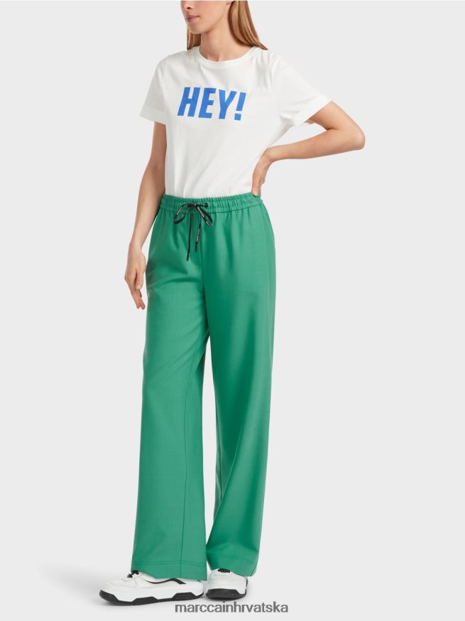 emajl Marc Cain welby hlače širokih nogavica s uzicom u struku odjeća 4D66P4525