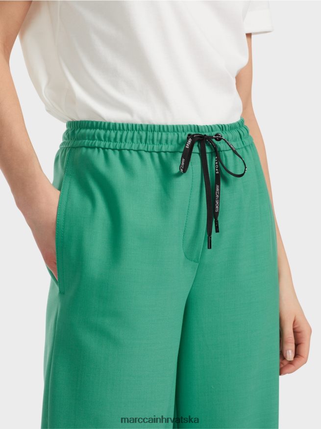emajl Marc Cain welby hlače širokih nogavica s uzicom u struku odjeća 4D66P4525