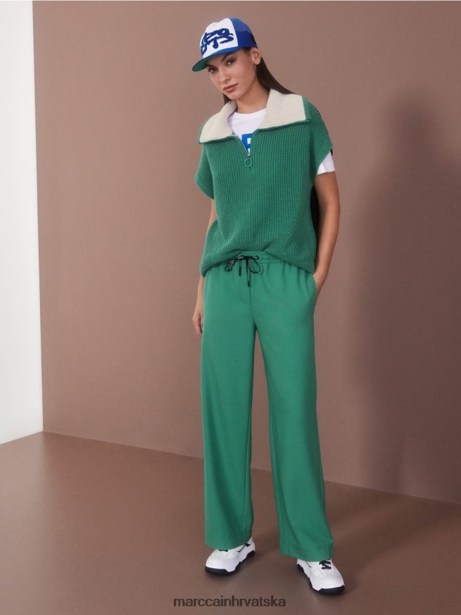 emajl Marc Cain welby hlače širokih nogavica s uzicom u struku odjeća 4D66P4525