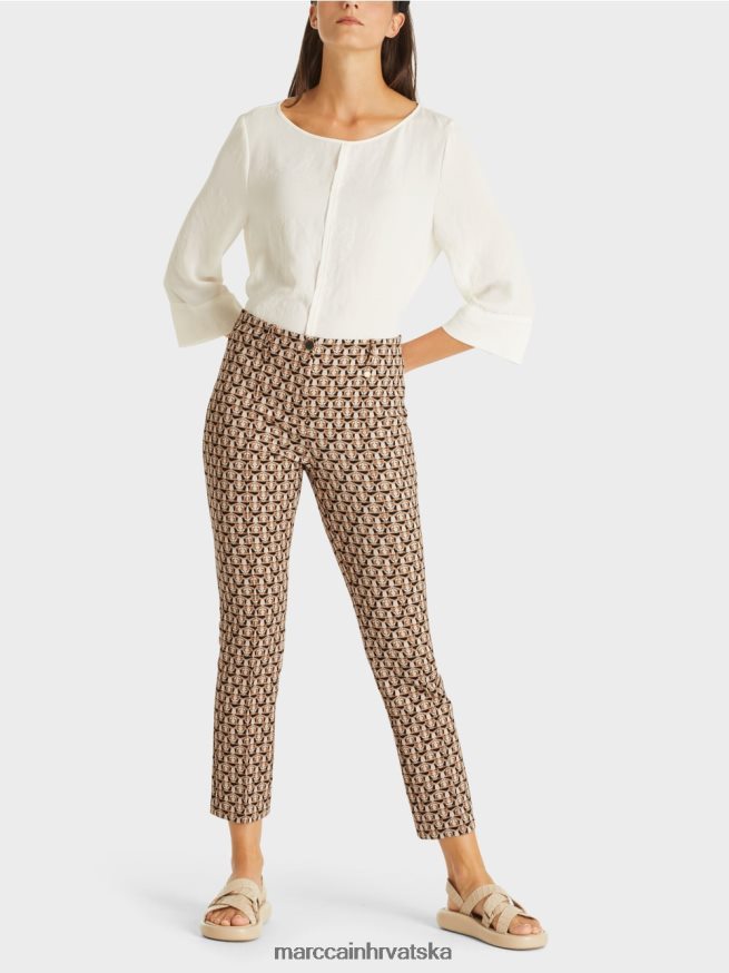 granola Marc Cain sydney hlače od rastezljive tkanine - glava lava odjeća 4D66P4730