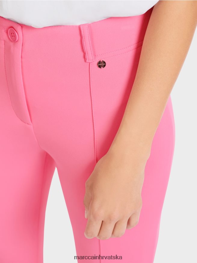 jarko ružičasta Marc Cain klasične hlače s prešanim naborima odjeća 4D66P4703