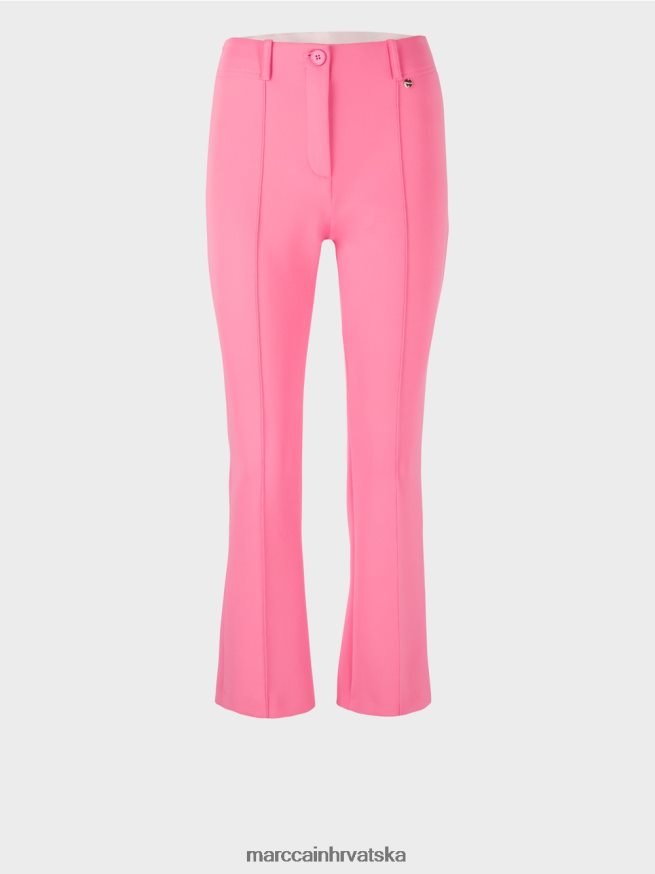jarko ružičasta Marc Cain klasične hlače s prešanim naborima odjeća 4D66P4703