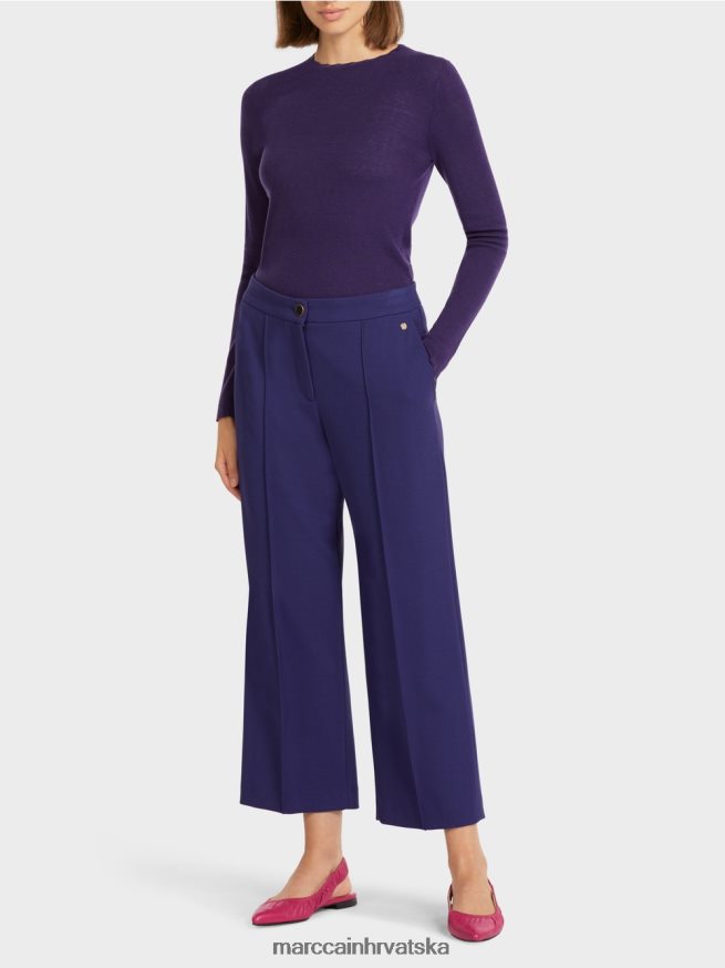 kraljevski ljubičasta Marc Cain hlače sa širokim nogavicama odjeća 4D66P4731