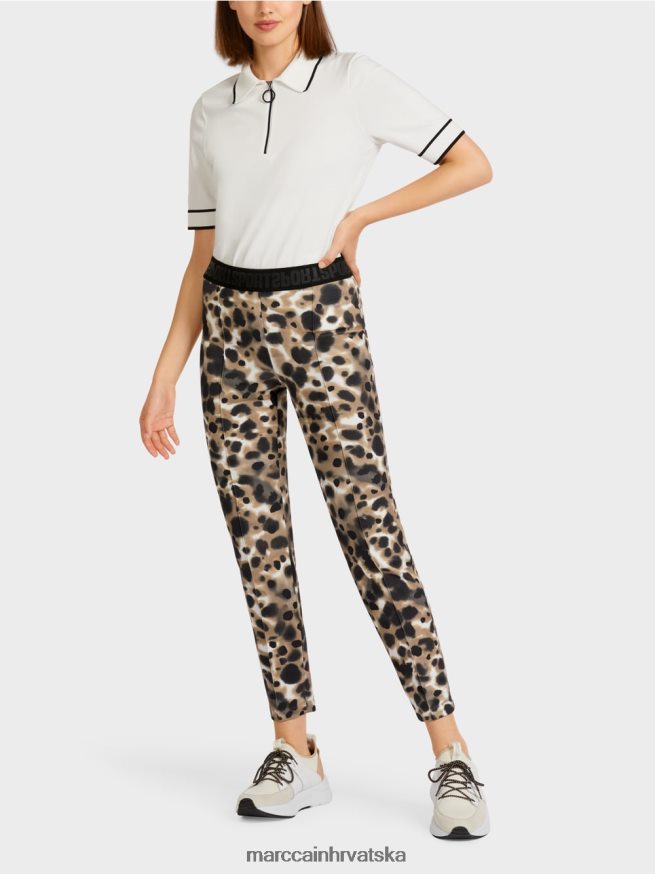 lagana kava Marc Cain rastezljive hlače sa stisnutim naborima odjeća 4D66P4708