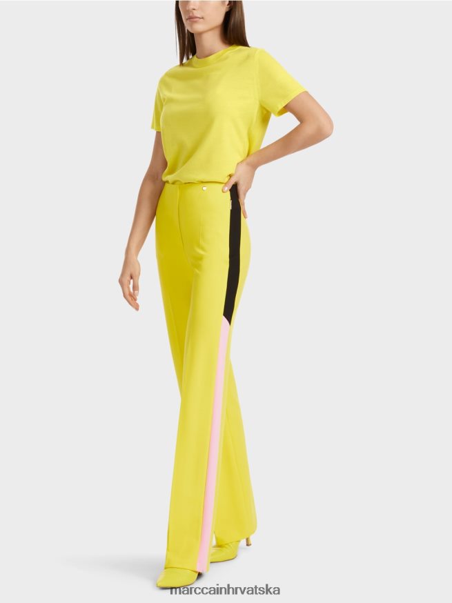 meki limun Marc Cain motalica za hlače s prugama od pletenice odjeća 4D66P4583