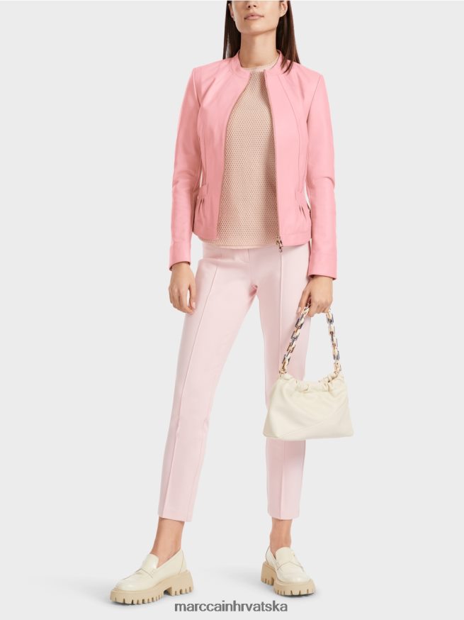 nježno puder roza Marc Cain rastezljive hlače regularnog struka sydney odjeća 4D66P4582