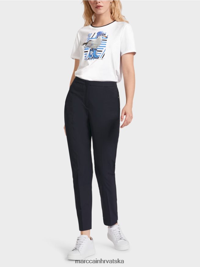 ponoćno plava Marc Cain hlače s patentnim zatvaračem na rubu odjeća 4D66P4597