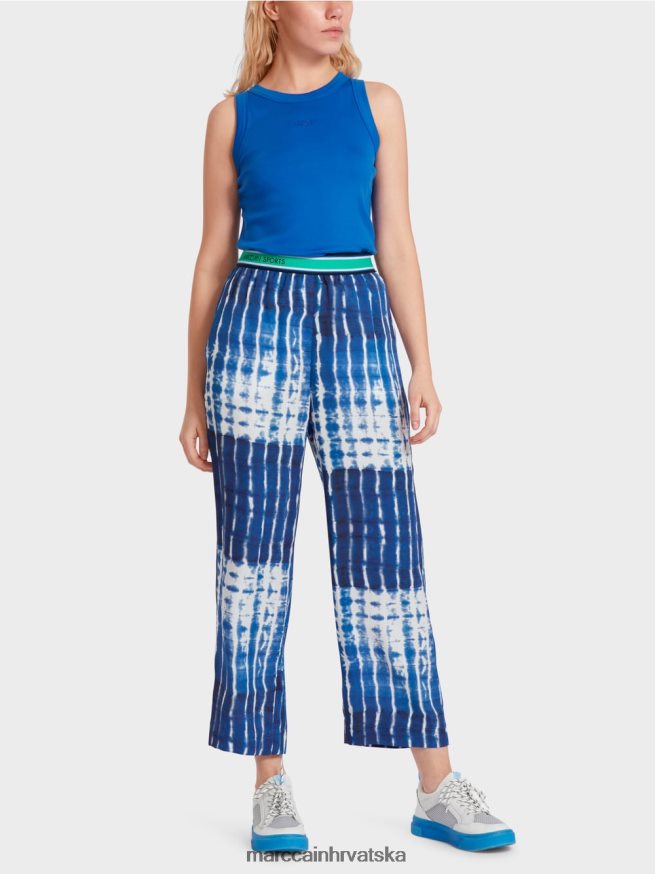 ponoćno plava Marc Cain ležerne batik hlače odjeća 4D66P4602