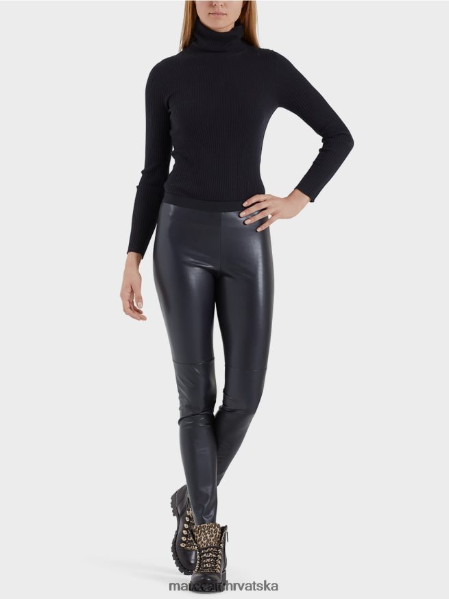 ponoćno plava Marc Cain tajice od umjetne kože odjeća 4D66P4744