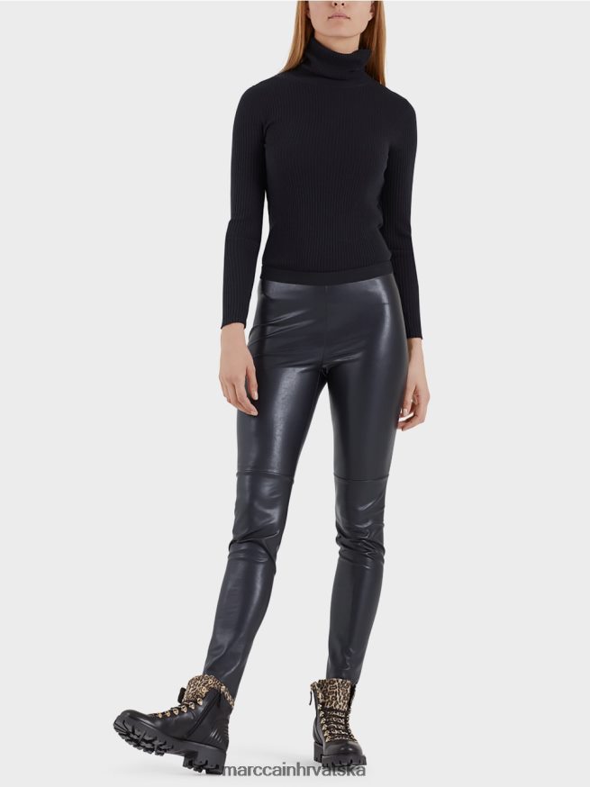 ponoćno plava Marc Cain tajice od umjetne kože odjeća 4D66P4744