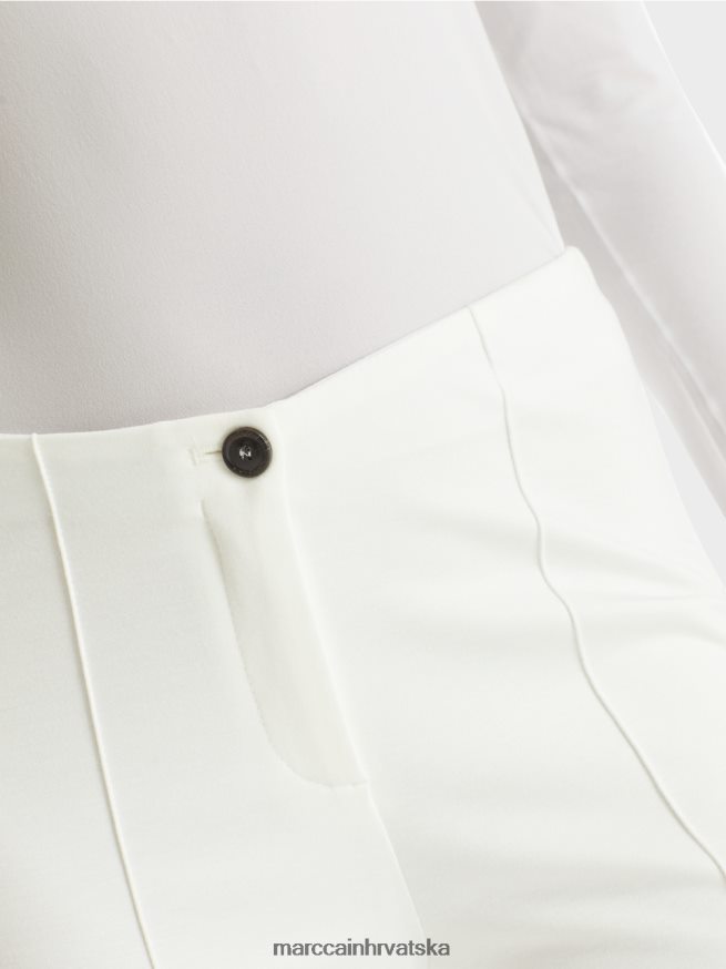 prljavo bijela Marc Cain rastezljive hlače s pasovima od užeta odjeća 4D66P4741