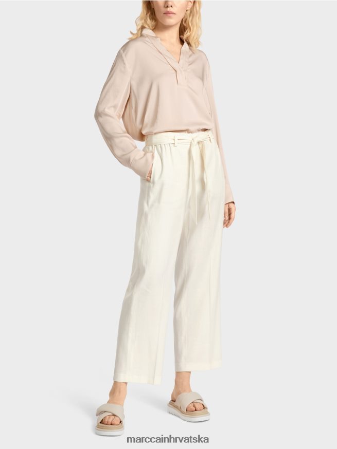 prljavo bijela Marc Cain wardha paperbag hlače odjeća 4D66P4676