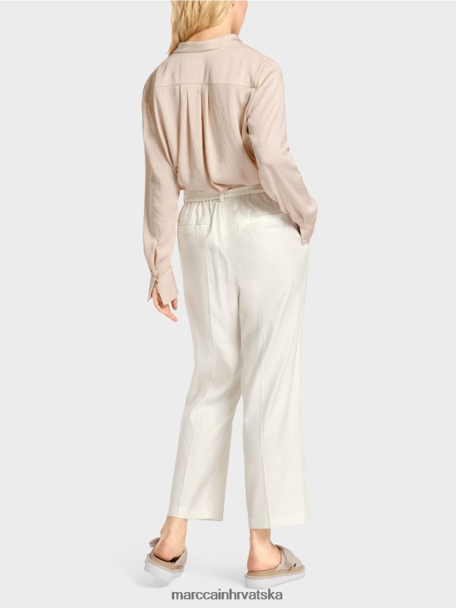 prljavo bijela Marc Cain wardha paperbag hlače odjeća 4D66P4676