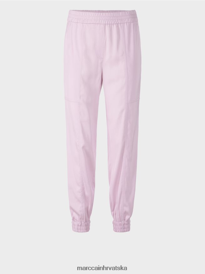 svijetla boja lavande Marc Cain hlače u stilu jogginga odjeća 4D66P4685