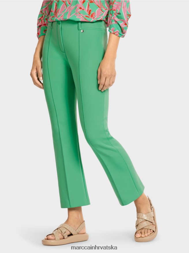 svijetli žad Marc Cain klasične hlače s prešanim naborima odjeća 4D66P4701