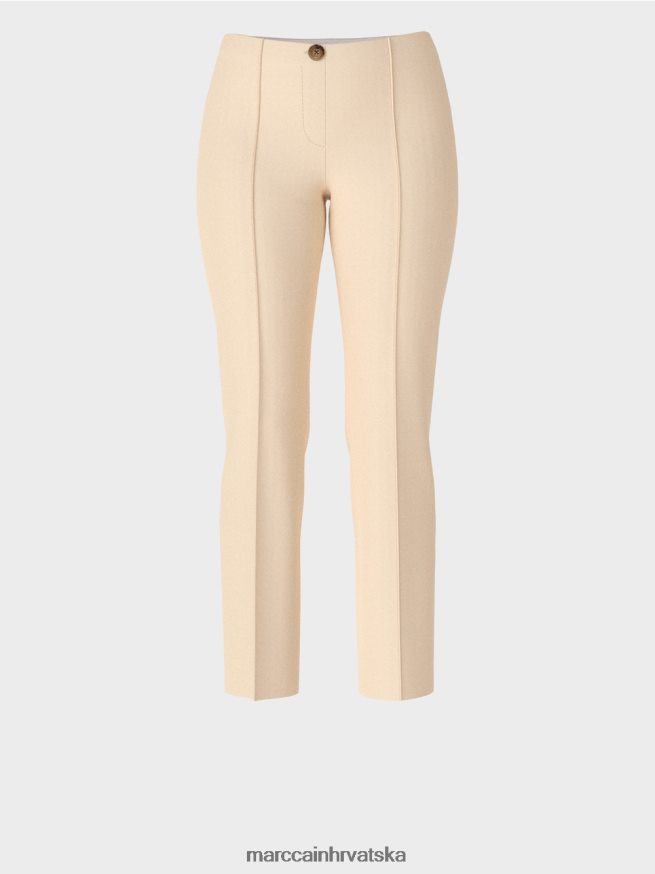 tamna krema Marc Cain elegantne hlače od žerseja sydney odjeća 4D66P4593