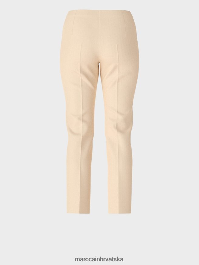 tamna krema Marc Cain elegantne hlače od žerseja sydney odjeća 4D66P4593