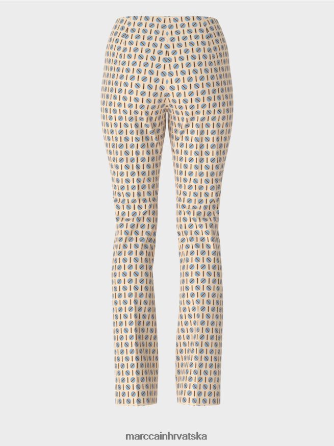 tamna krema Marc Cain frederica hlače u grafičkom printu odjeća 4D66P4555