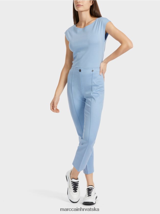 tamno ljetno nebo Marc Cain elegantne hlače od žerseja sydney odjeća 4D66P4594