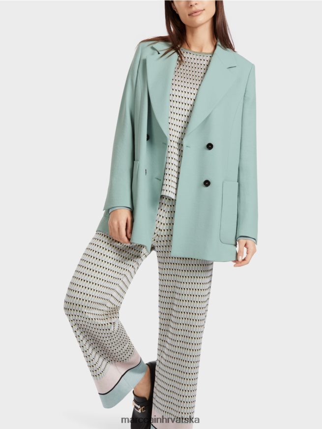 tamno nebesko plavo Marc Cain hlače pletene u njemačkoj odjeća 4D66P4585