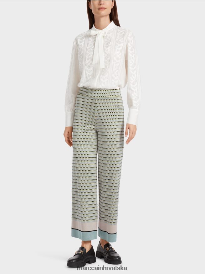 tamno nebesko plavo Marc Cain hlače pletene u njemačkoj odjeća 4D66P4585