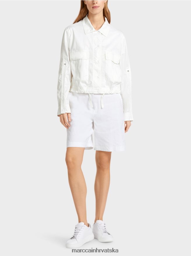 bijela Marc Cain lagana ljetna jakna s kargo džepovima odjeća 4D66P4373