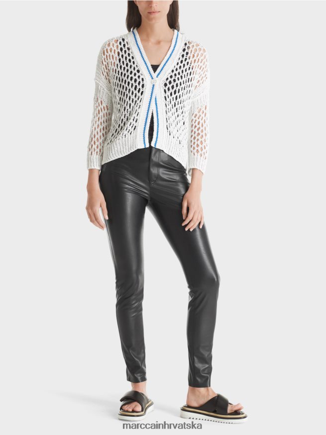 bijela Marc Cain perforirani kardigan pleten u njemačkoj odjeća 4D66P4362