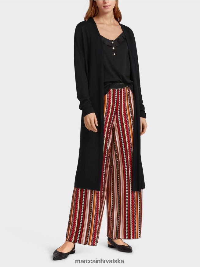 crno Marc Cain dugi, fino pleteni kardigan odjeća 4D66P4360