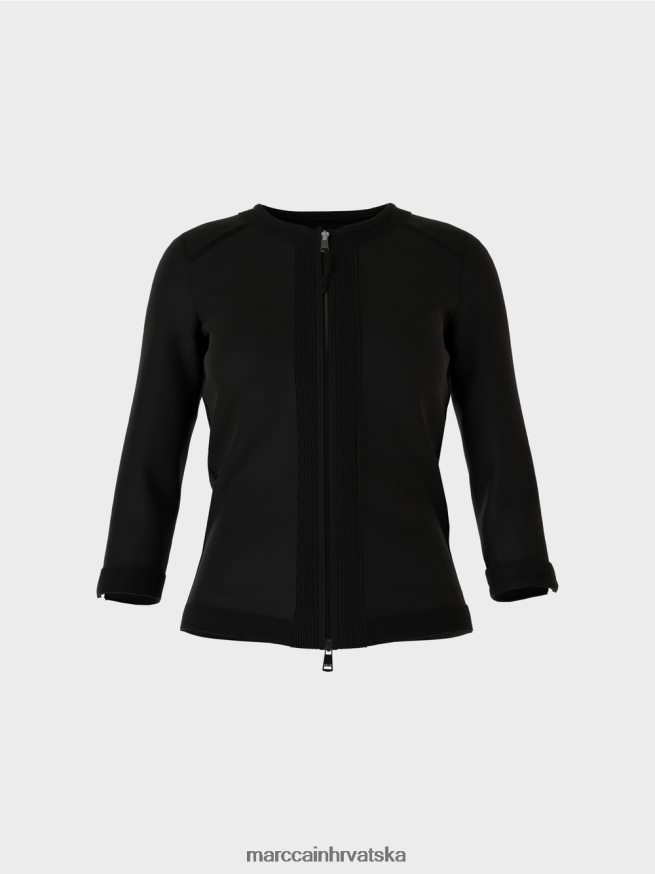 crno Marc Cain pamučna rastezljiva jakna odjeća 4D66P4366