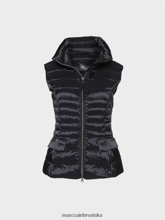 crno Marc Cain prošiveni prsluk s donjom postavom odjeća 4D66P4454