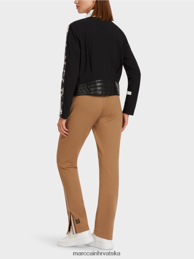 crno i bijelo Marc Cain jakna u mješavini materijala odjeća 4D66P4422