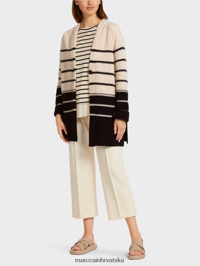 krema Marc Cain nautički kardigan "pleten u njemačkoj" odjeća 4D66P4433