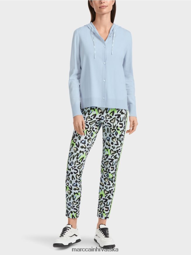 meka puderasto plava Marc Cain "rethink together" fino pleteni kardigan odjeća 4D66P4328