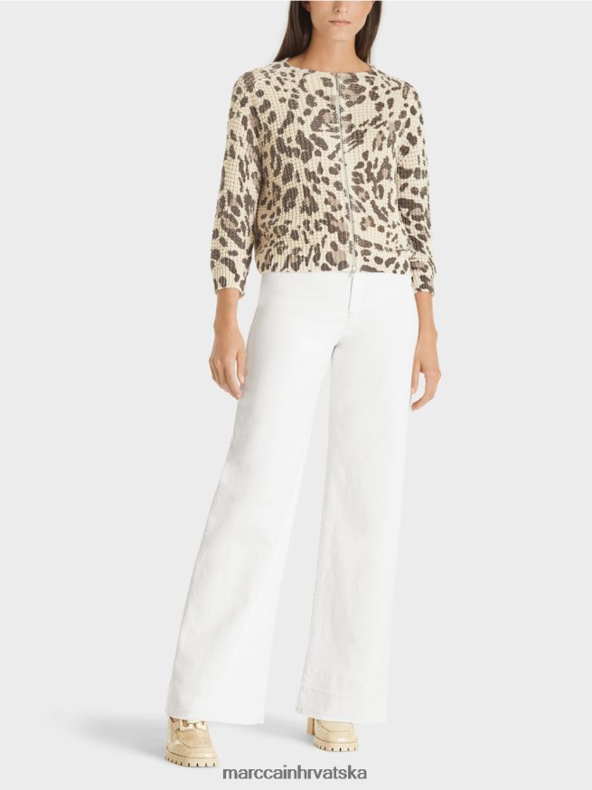 meka pustinjska tamnosmeđa Marc Cain kardigan pleten u njemačkoj odjeća 4D66P4400