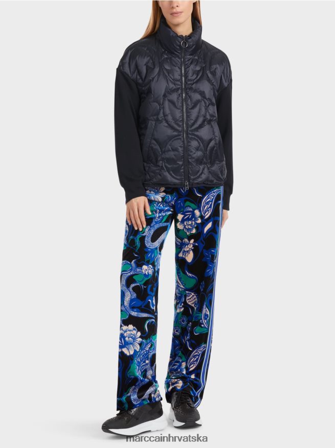 ponoćno plava Marc Cain podstavljena jakna "rethink together". odjeća 4D66P4309